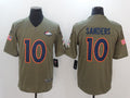 Men's Denver Broncos Emmanuel Sanders #10 Brown Game Jerseys