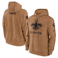 Men's New Orleans Saints Brown 2023 Salute To Service Club Pullover Hoodie1