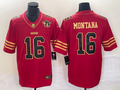 Men's San Francisco 49ers Joe Montana #16 Scarlet Vapor F.U.S.E. Limited Jerseys