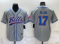 Men's Buffalo Bills Josh Allen #17 Gray Game Jerseys Joint Edition