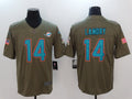 Men's Miami Dolphins Jarvis Landry #14 Brown Game Jerseys