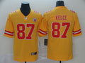 Men's Kansas City Chiefs Travis Kelce #87 Yellow Inverted Legend Jerseys