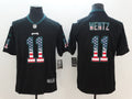 Men's Philadelphia Eagles #11 Carson Wentz Black Game Jerseys