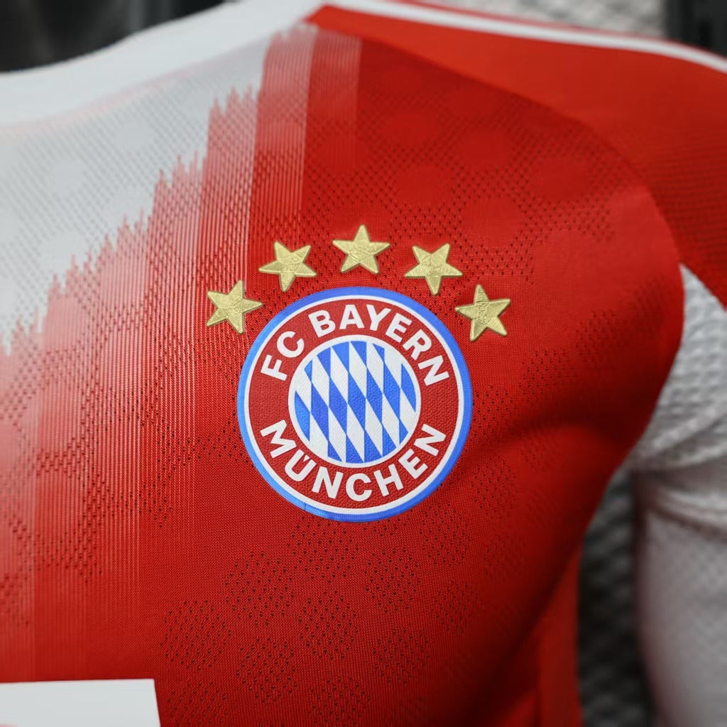 2025-26 Bayern Munich Home Long Sleeve Player Version Jersey - Men's