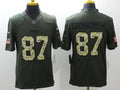 Men's New England Patriots Rob Gronkowski #87 Army Green Game Jerseys