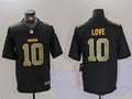 Men's Green Bay Packers Jordan Love #10 Black Fashion Game Jerseys