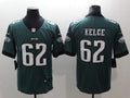 Men's Philadelphia Eagles Jason Kelce #62 Midnight Green Game Jerseys