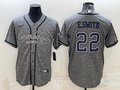 Men's Dallas Cowboys Emmitt Smith #22 Gray Player Jerseys Joint Edition