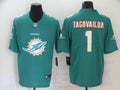 Men's Miami Dolphins Tua Tagovailoa #1 Green Game Player Jerseys