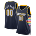 Men's Denver Nuggets Navy 2021/22 Swingman Custom Jerseys - City Edition