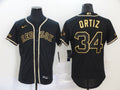 Men's Boston Red Sox David Ortiz #34 Black Replica Player Jerseys