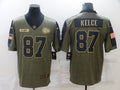 Men's Kansas City Chiefs Travis Kelce #87 Brown Game Jerseys