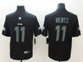 Men's Philadelphia Eagles #11 Carson Wentz Black Team Game Jerseys