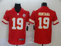 Men's Kansas City Chiefs Joe Montana #19 Red Game Player Jerseys