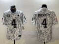 Men's Dallas Cowboys Dak Prescott #4 Arctic Camo 2024 Salute to Service Limited Jerseys