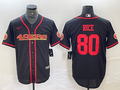 Men's San Francisco 49ers Jerry Rice #80 Black Joint Edition Player Jerseys
