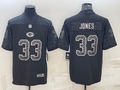 Men's Green Bay Packers Aaron Jones #33 Black Retired Player RFLCTV Limited Jerseys