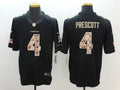 Men's Dallas Cowboys #4 Dak Prescott Black Tame Game Jerseys
