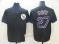 Men's Colorado Rockies Trevor Story #27 Black Replica Baseball Jerseys
