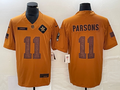 Men's Dallas Cowboys Micah Parsons #11 Brown 2023 Salute To Service Limited Jerseys