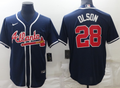 Men's Atlanta Braves Matt Olson #28 Navy Replica Jerseys