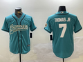Men's Jacksonville Jaguars Brian Thomas Jr #7 Teal Player Game Jerseys