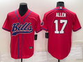Men's Buffalo Bills Josh Allen #17 Red Game Jerseys Joint Edition