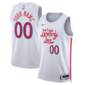 Men's Philadelphia 76ers White 2022/23 Swingman Custom Jerseys - City Edition