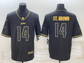 Men's Detroit Lions Amon-Ra St. Brown #14 Black Game Jerseys