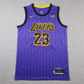 Men's Los Angeles Lakers LeBron James #23 Purple Swingman Jerseys - City Edition