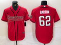 Men's Tampa Bay Buccaneers Graham Barton #62 Red Game Jerseys
