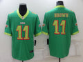 Men's Philadelphia Eagles A.J. Brown #11 Kelly Green City Edition Game Jerseys