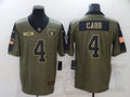 Men's Las Vegas Raiders Derek Carr #4 Brown Authentic Game Jerseys