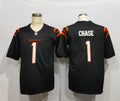 Men's Cincinnati Bengals Ja'Marr Chase #1 Black Game Jerseys