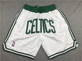 Men's Boston Celtics White Basketball Retro Shorts1