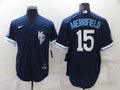 Men's Kansas City Royals Whit Merrifield #15 Navy Replica Baseball Jerseys