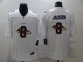 Men's Baltimore Ravens Lamar Jackson #8 White Alternate Game Jerseys