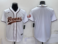 Men's Cleveland Browns White Blank Jerseys