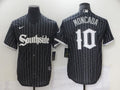 Men's Chicago White Sox Yoan Moncada #10 Black Stitched Jerseys