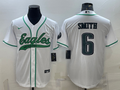 Men's Philadelphia Eagles DeVonta Smith #6 White Game Jerseys Joint Edition