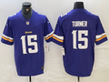 Men's Minnesota Vikings Dallas Turner #15 Purple Player Game Jerseys