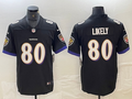 Men's Baltimore Ravens Isaiah Likely #80 Black Player Game Jerseys