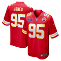 Men's Kansas City Chiefs Chris Jones #95 Red Super Bowl LVII Patch Game Jerseys