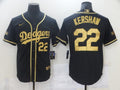 Men's Los Angeles Dodgers Clayton Kershaw #22 Black Authentic Game Jerseys
