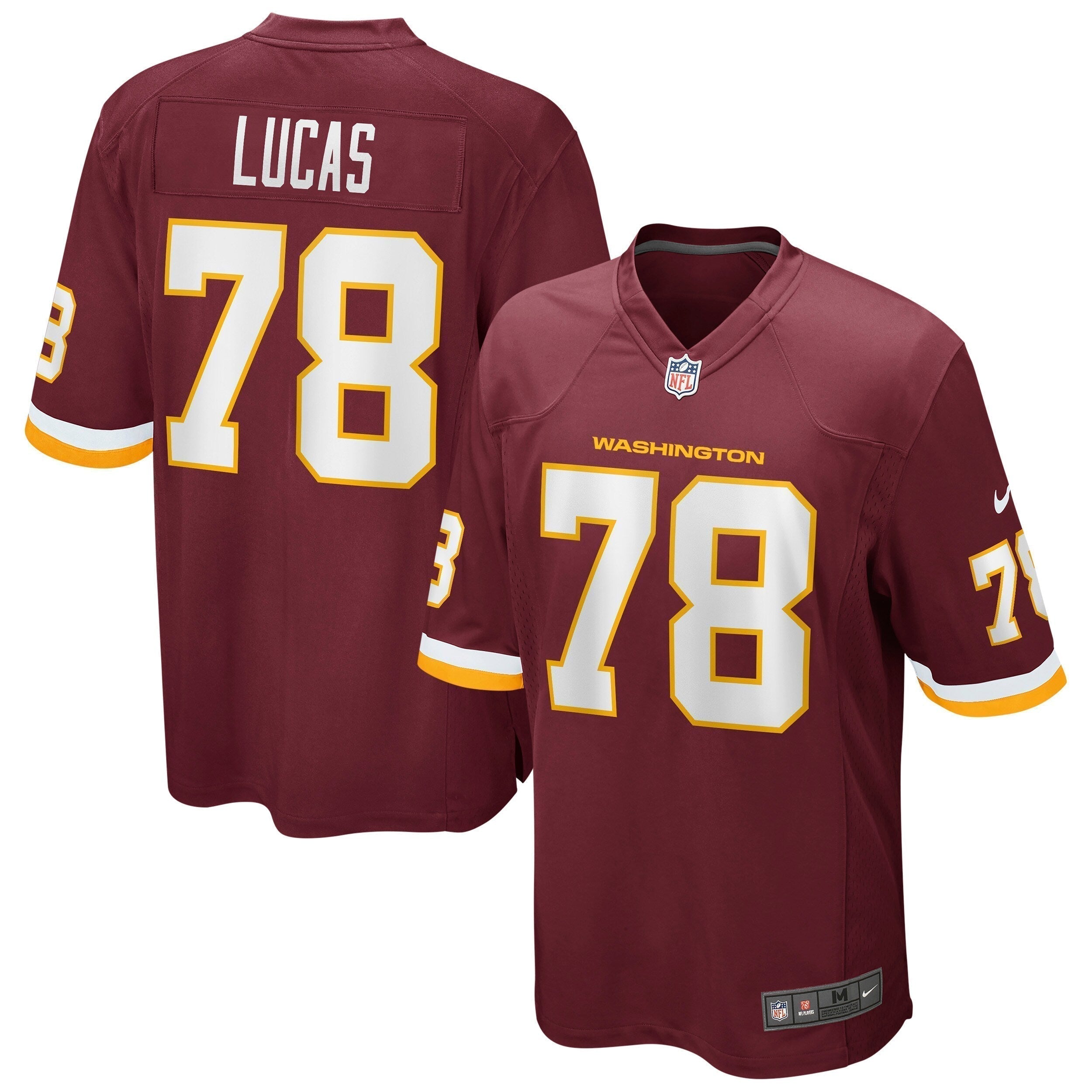 Cornelius Lucas Washington Football Team Nike Game   Jersey - Burgundy