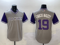 Men's Colorado Rockies Charlie Blackmon #19 Gray Replica Player Jerseys