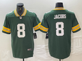 Men's Green Bay Packers Josh Jacobs #8 Green Game Player Jerseys