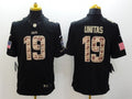 Men's Indianapolis Colts Johnny Unitas #19 Black Game Player Jerseys