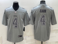 Men's Las Vegas Raiders Derek Carr #4 Gray Atmosphere Fashion Game Jerseys