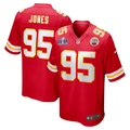 Men's Kansas City Chiefs Chris Jones #95 Red Super Bowl LVIII Game Jerseys